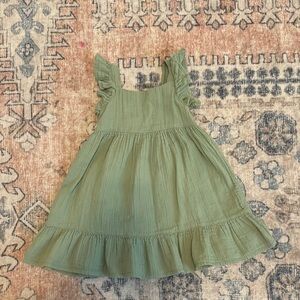 Cat & Jack Olive Green Ruffle Dress